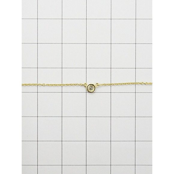 Tiffany Visor Yard Necklace Yellow Gold Diamond